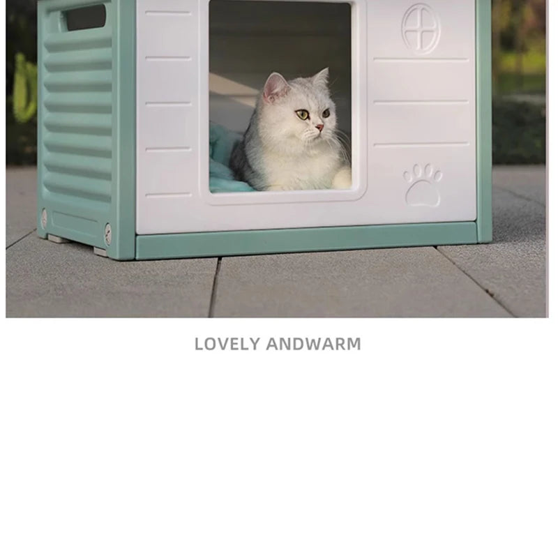 Rainproof Cat House for Outdoor Comfort and Shelter - Smarsty