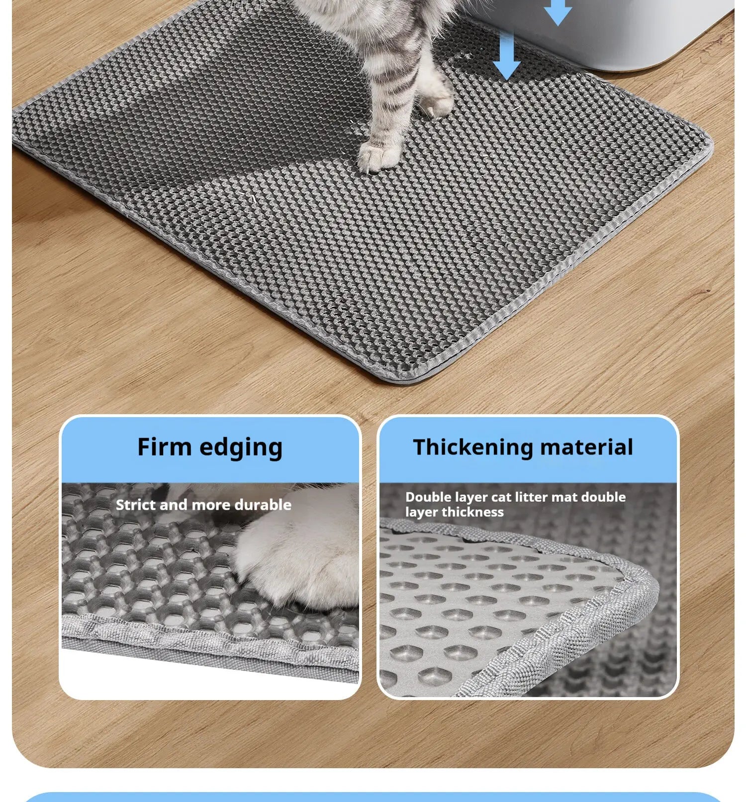 Waterproof Cat Litter Mat Double Layer Non-Slip Design - Smarsty