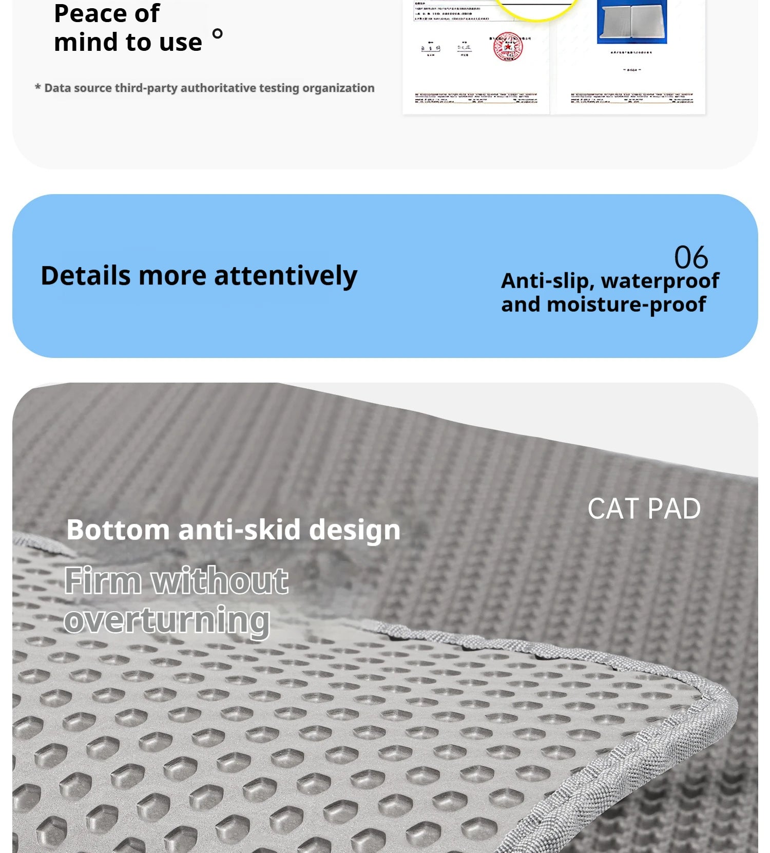 Waterproof Cat Litter Mat Double Layer Non-Slip Design - Smarsty