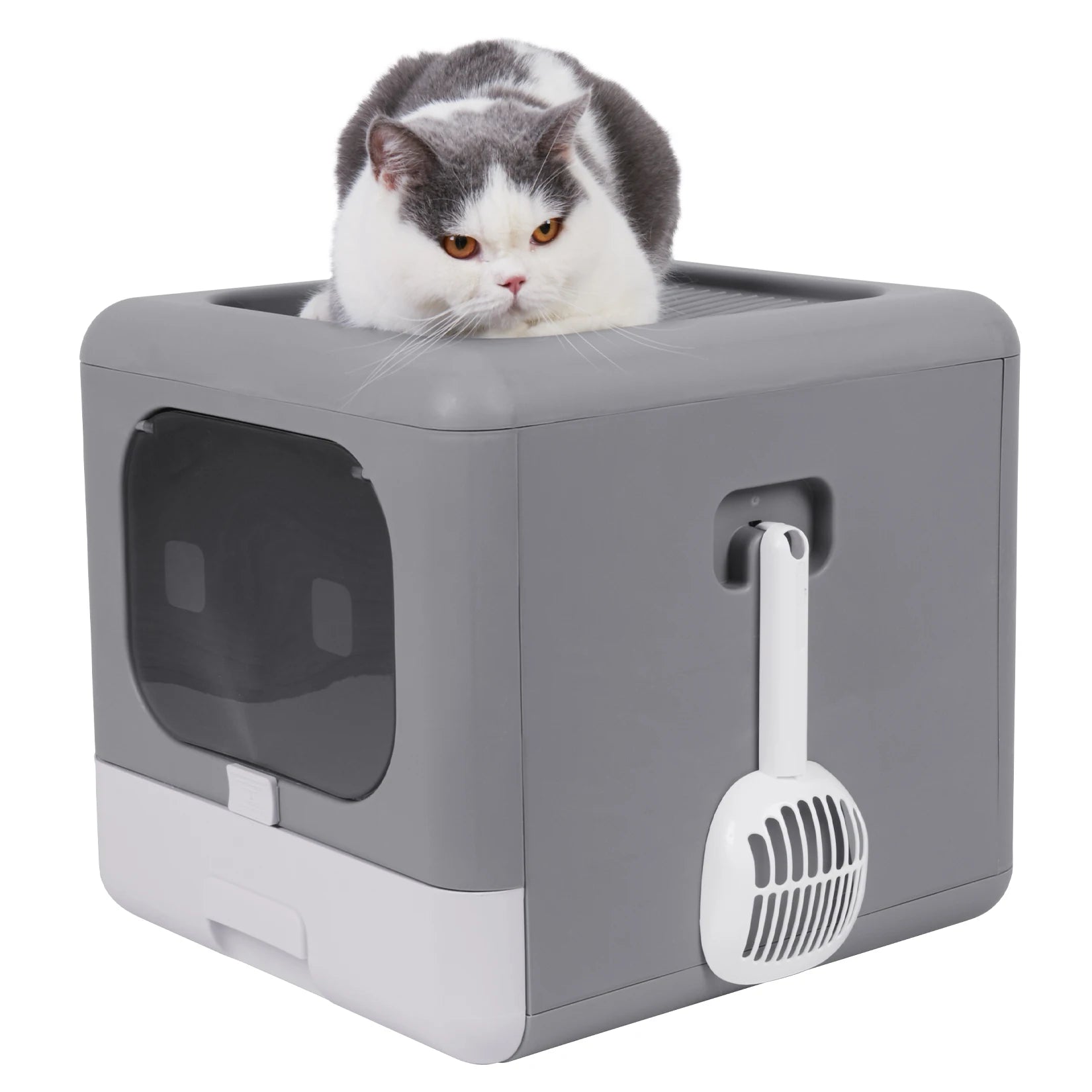 Enclosed Cat Litter Box with Sifting Tray - Smarsty