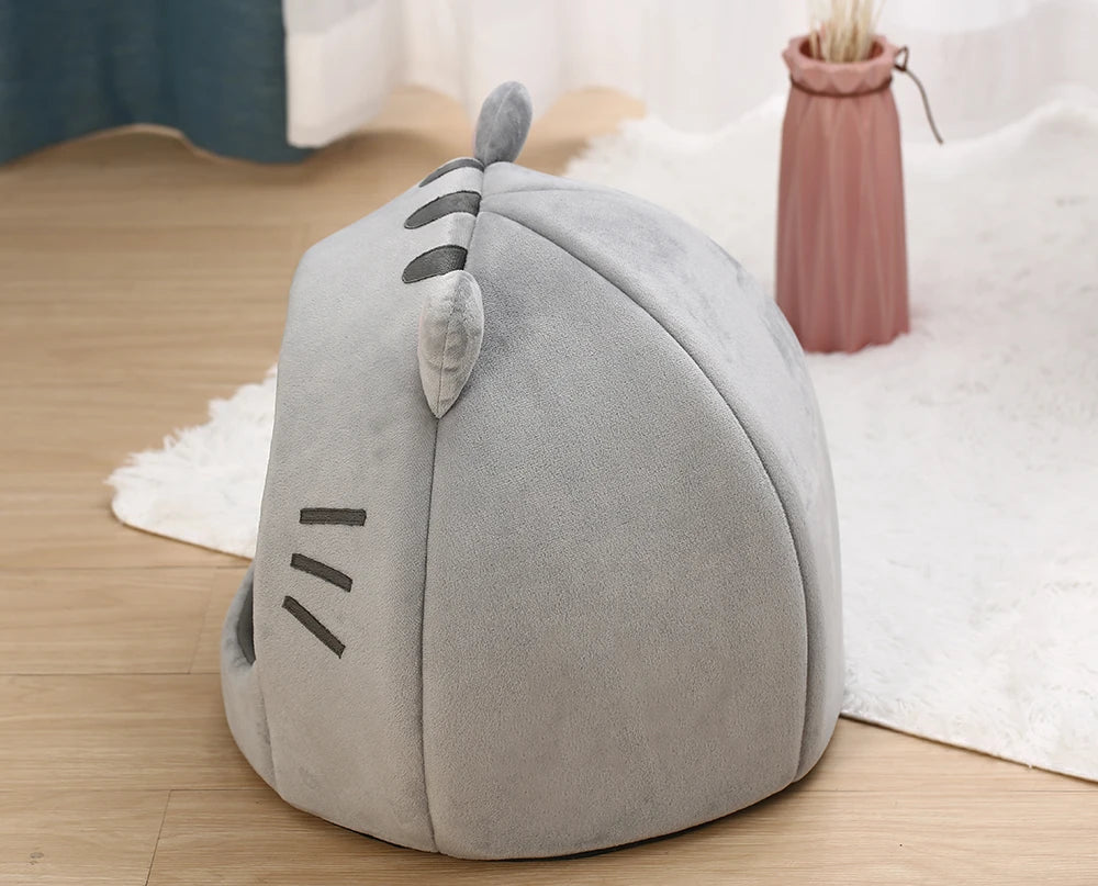Cozy Cotton Cat Bed Warm Sleeping Cave - Smarsty