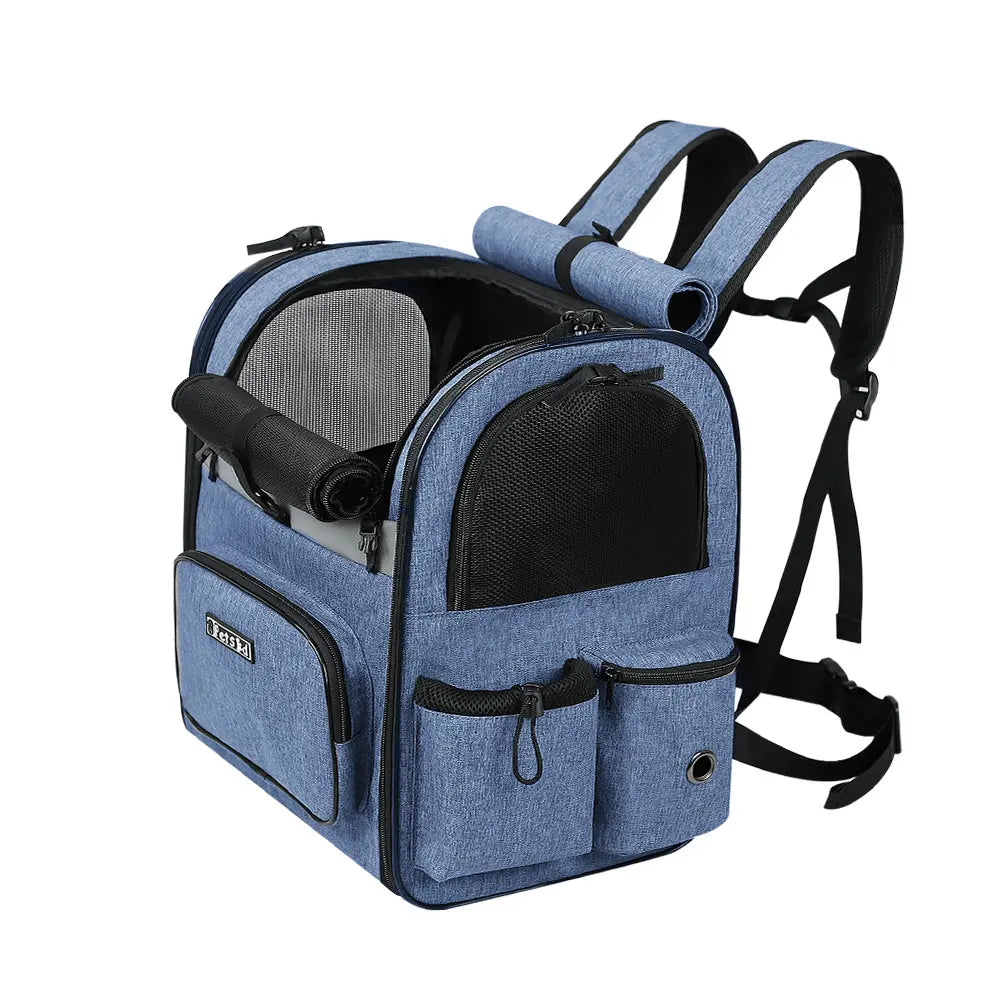 Breathable Dog Carrier Backpack with Double Doors - Smarsty