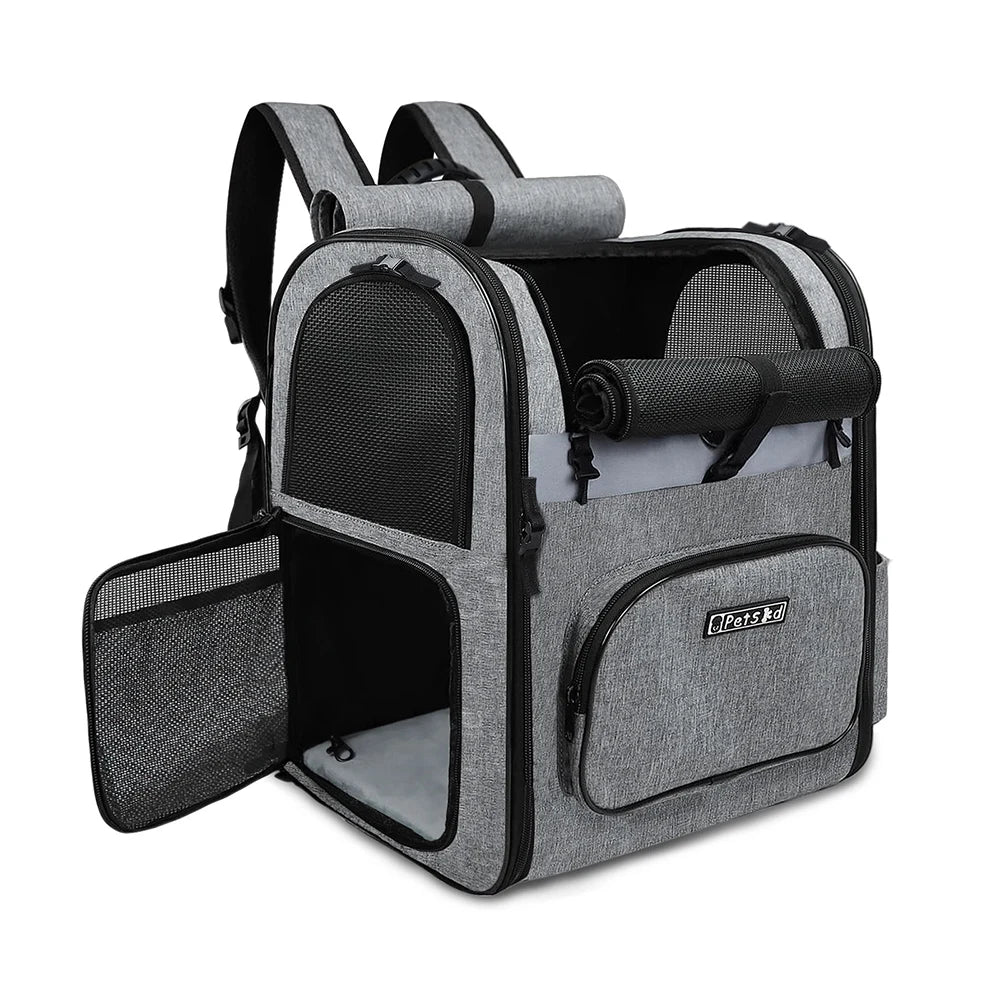 Breathable Dog Carrier Backpack with Double Doors - Smarsty