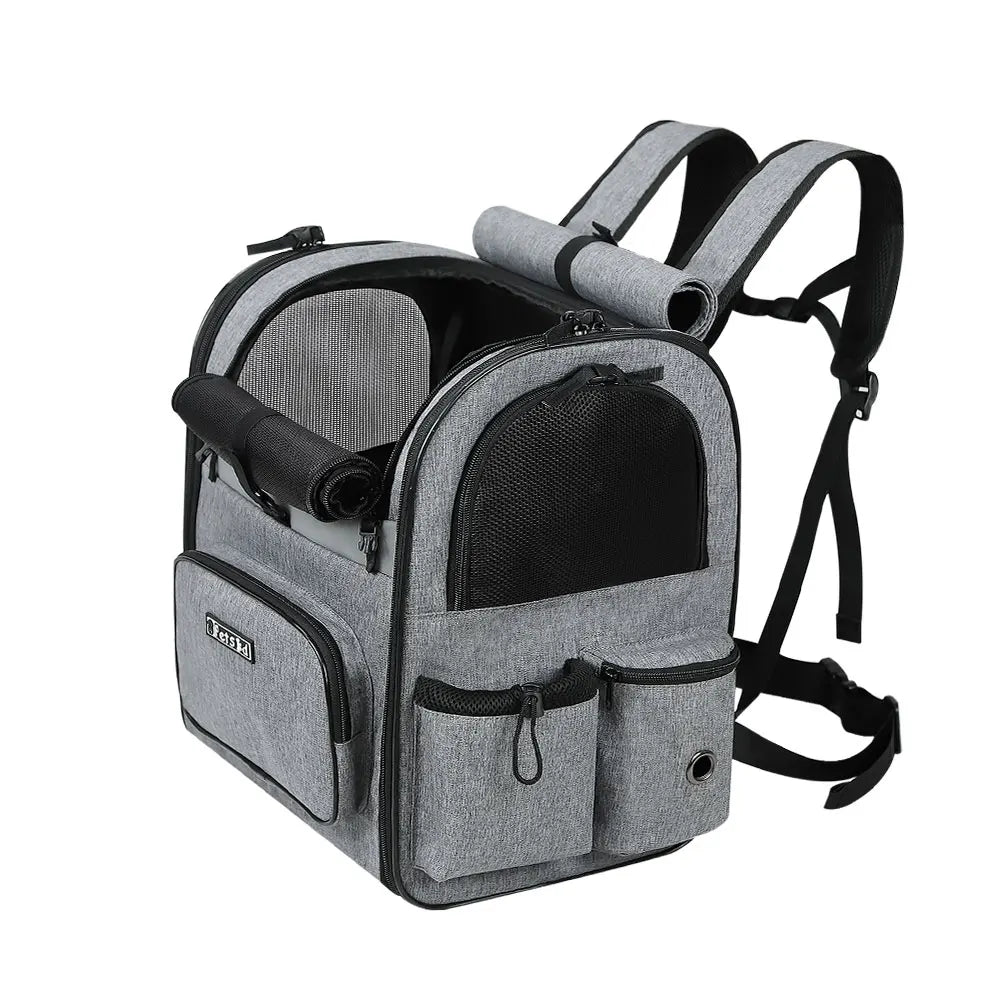 Breathable Dog Carrier Backpack with Double Doors - Smarsty