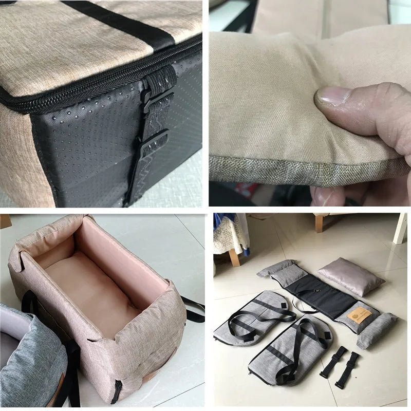 Portable Dog Car Seat Bed for Safe Travel - Smarsty