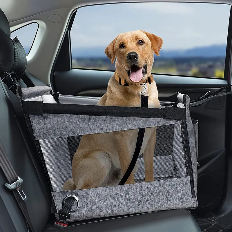 Portable Dog Carrier Seat with Waterproof Safety Mesh - Smarsty