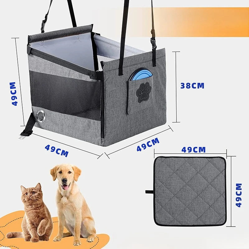 Portable Dog Carrier Seat with Waterproof Safety Mesh - Smarsty