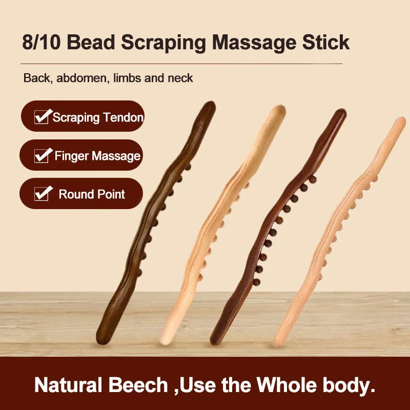 Beech Wood Back Massage Rolling Pin for Pain Relief - Smarsty