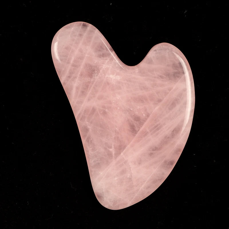 Rose Quartz Gua Sha Facial Massage Tool for Lifting and Firming - Smarsty