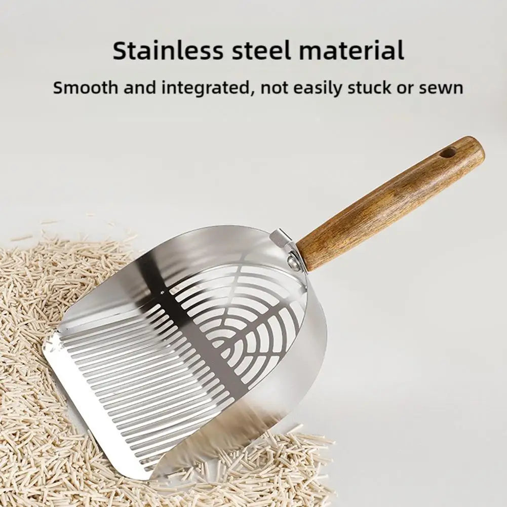 Long Handle Steel Cat Litter Scoop for Easy Cleaning - Smarsty