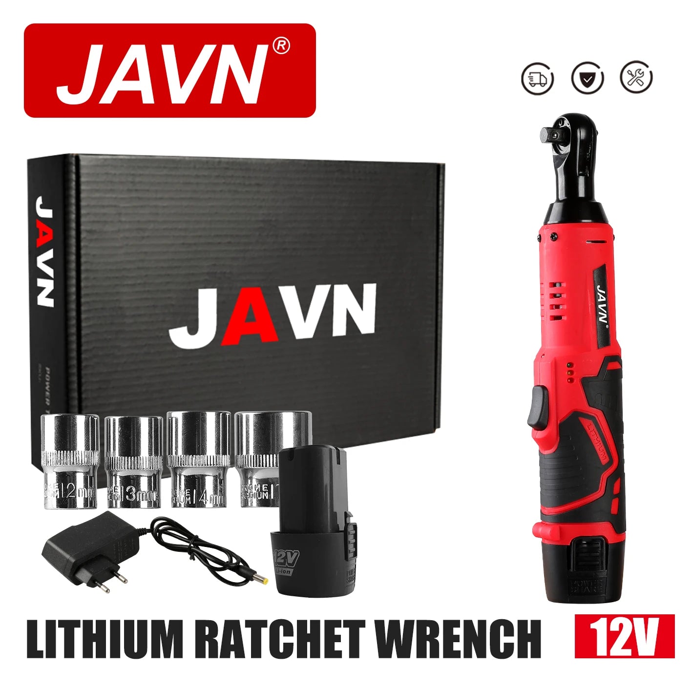 JAVN 12V Cordless Electric Wrench for Easy Car Repairs - Smarsty