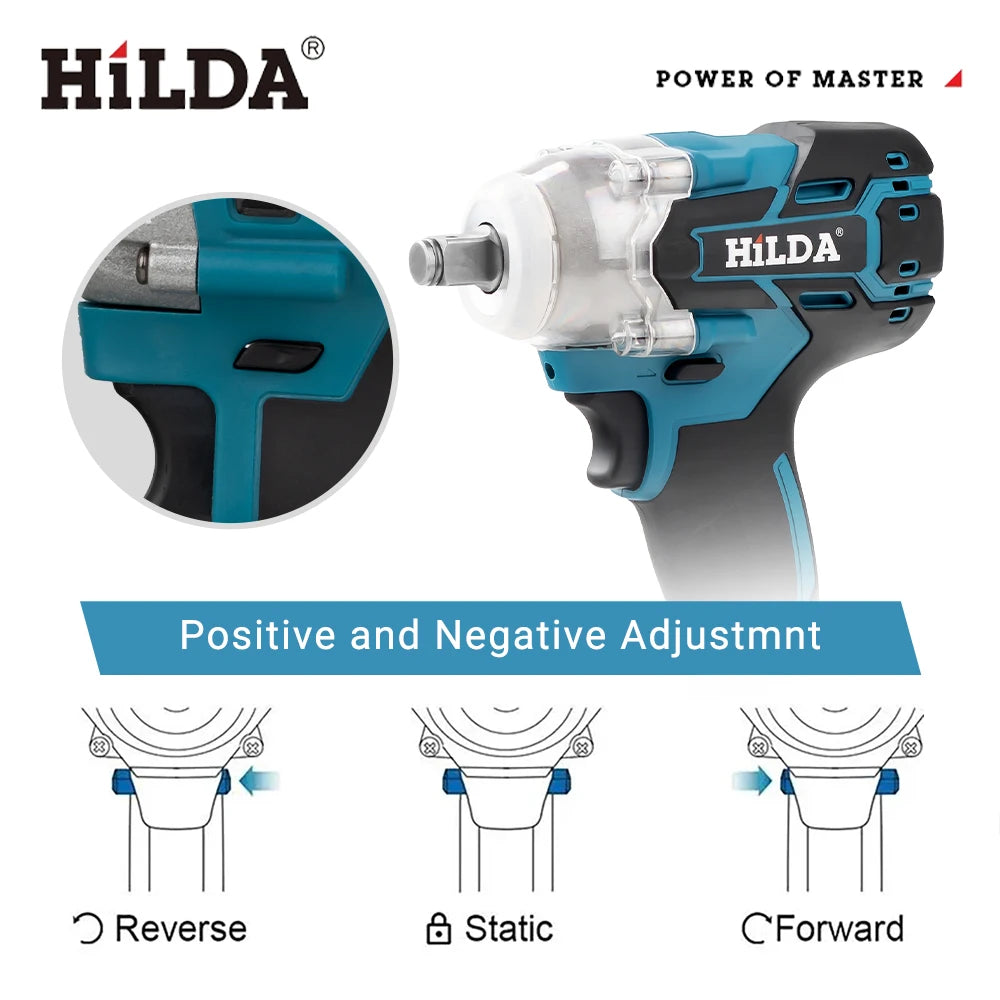HILDA 18V Cordless Impact Wrench for Car Repair - Smarsty