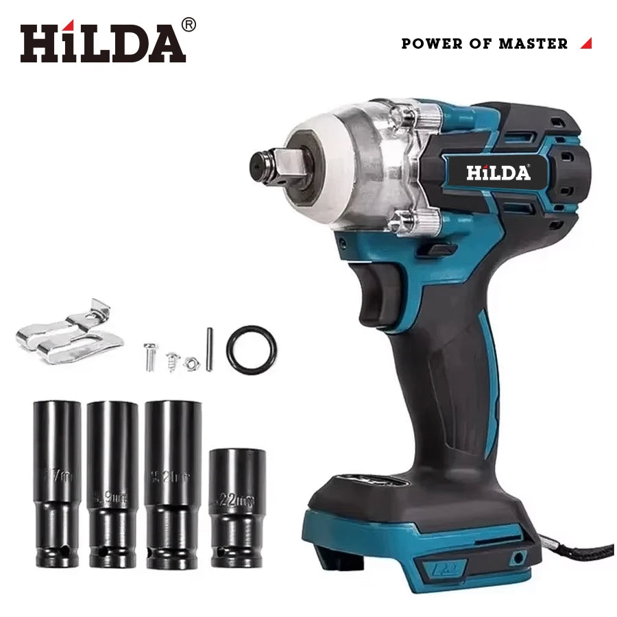 HILDA 18V Cordless Impact Wrench for Car Repair - Smarsty