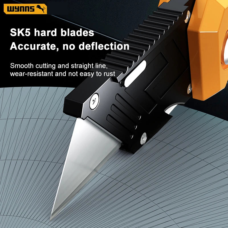 WYNNS Heavy Duty Folding Utility Knife with Quick Change Blades - Smarsty