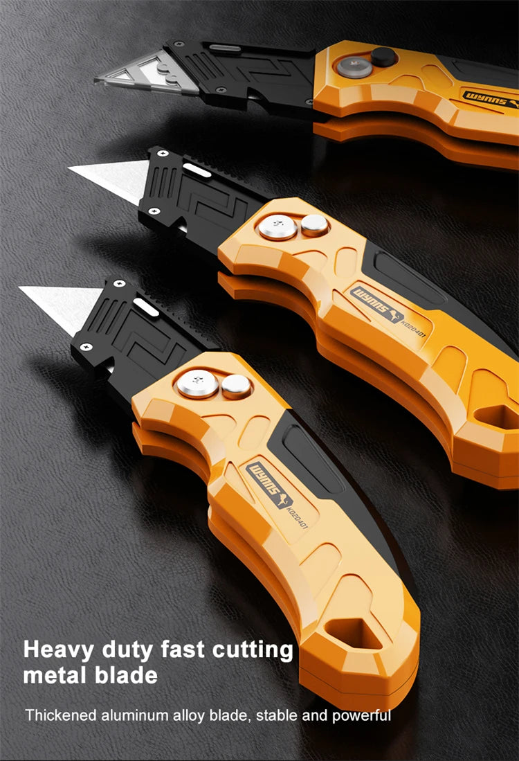 WYNNS Heavy Duty Folding Utility Knife with Quick Change Blades - Smarsty