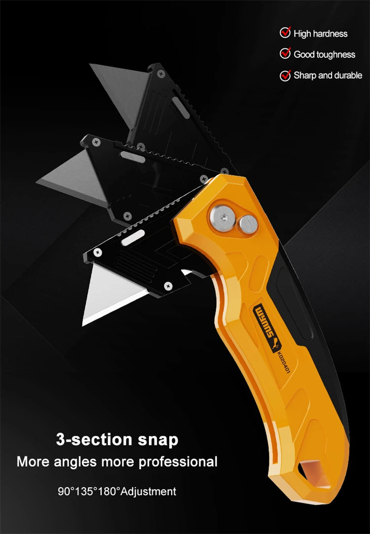 WYNNS Heavy Duty Folding Utility Knife with Quick Change Blades - Smarsty