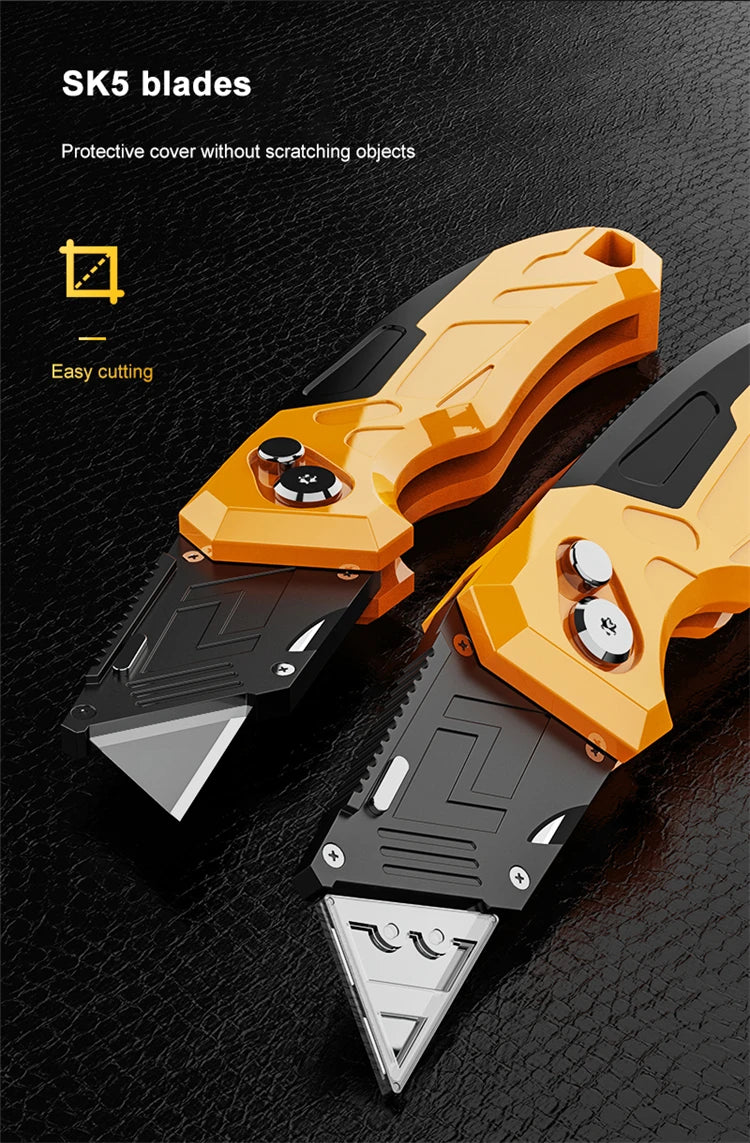 WYNNS Heavy Duty Folding Utility Knife with Quick Change Blades - Smarsty