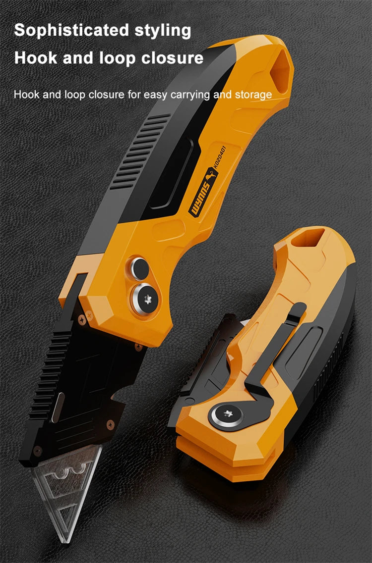 WYNNS Heavy Duty Folding Utility Knife with Quick Change Blades - Smarsty