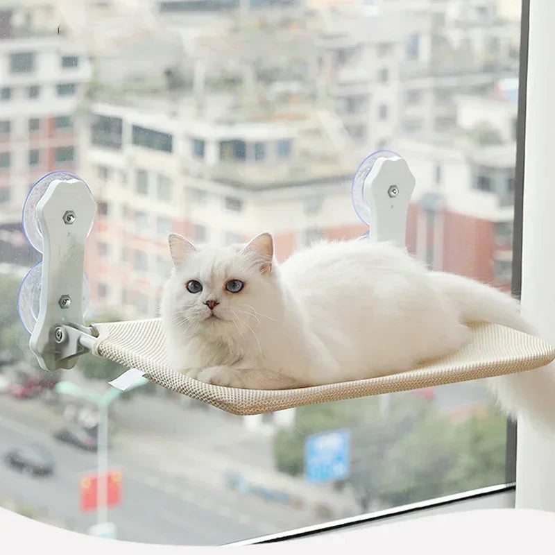 Foldable Suction Cup Cat Hammock For Window Relaxation - Smarsty