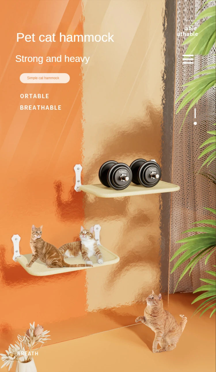 Foldable Suction Cup Cat Hammock For Window Relaxation - Smarsty