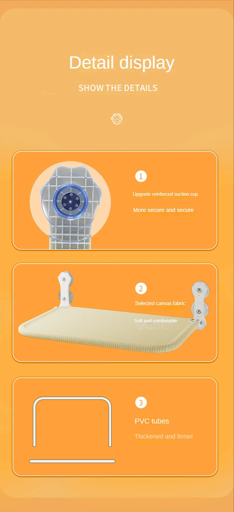 Foldable Suction Cup Cat Hammock For Window Relaxation - Smarsty