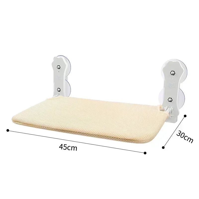 Foldable Suction Cup Cat Hammock For Window Relaxation - Smarsty