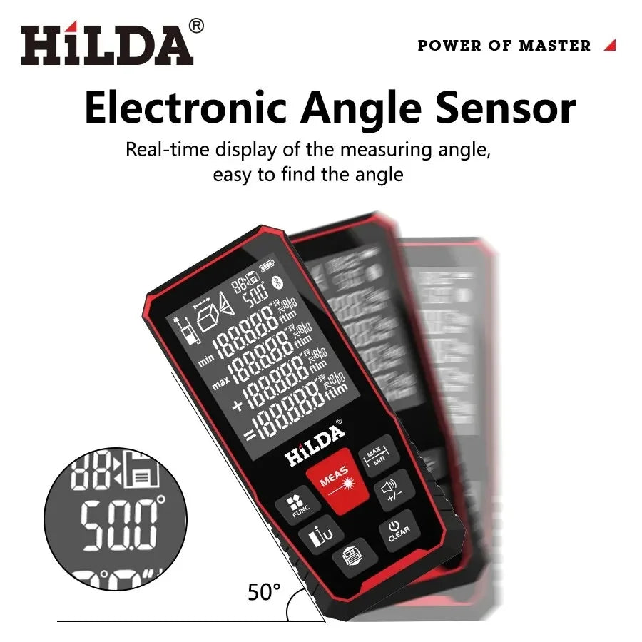 HILDA Laser Rangefinder Precision Measuring Tool 50M 100M 120M - Smarsty