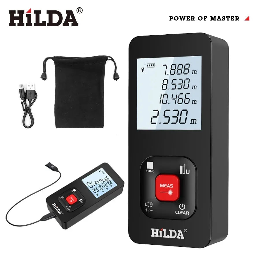 HILDA Laser Rangefinder Precision Measuring Tool 50M 100M 120M - Smarsty