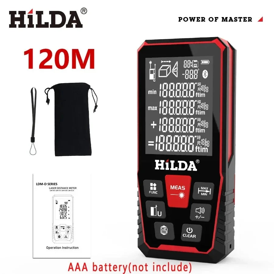 HILDA Laser Rangefinder Precision Measuring Tool 50M 100M 120M - Smarsty