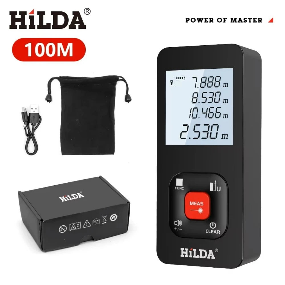 HILDA Laser Rangefinder Precision Measuring Tool 50M 100M 120M - Smarsty