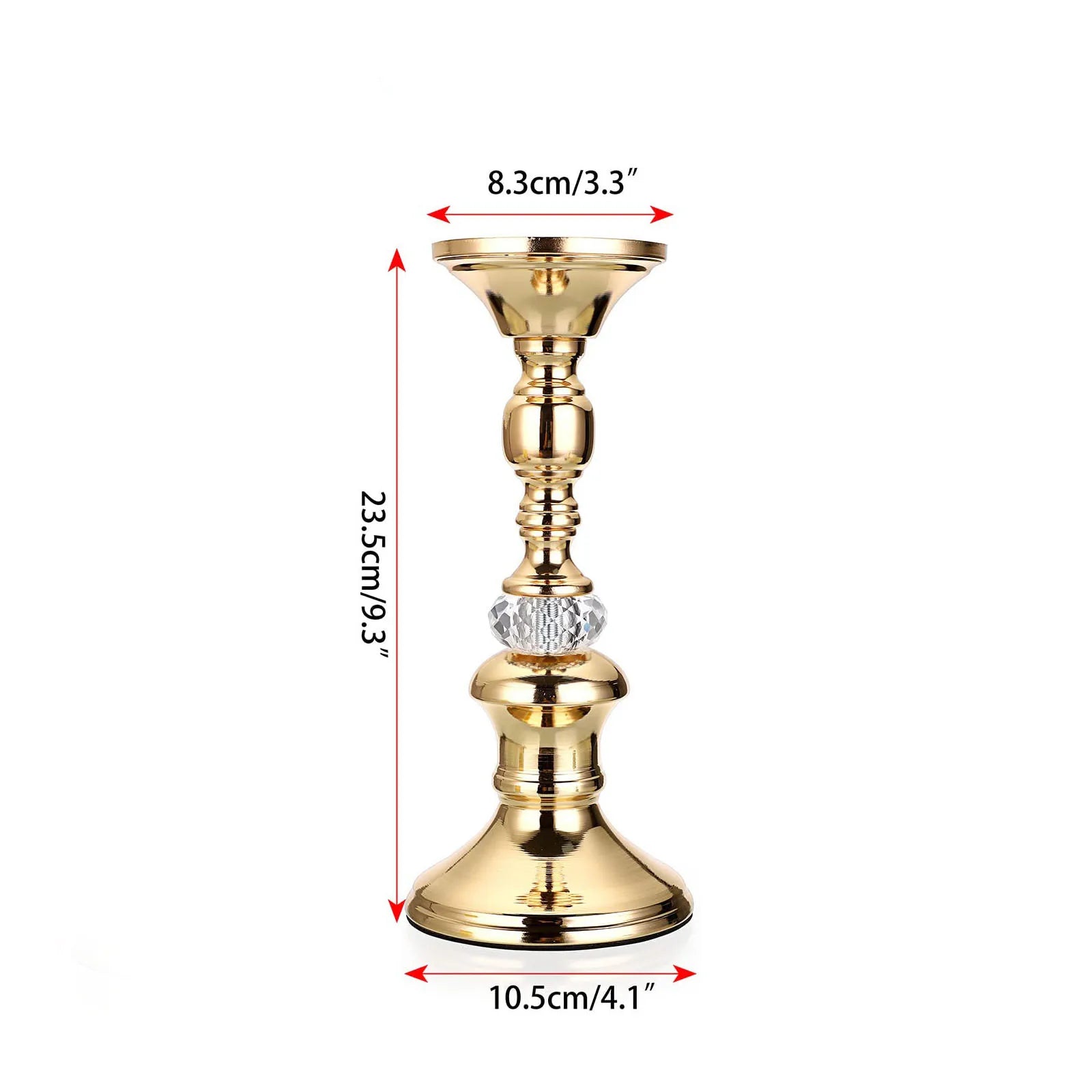 Elegant Gold Metal Pillar Candle Holders for Home Decor - Smarsty