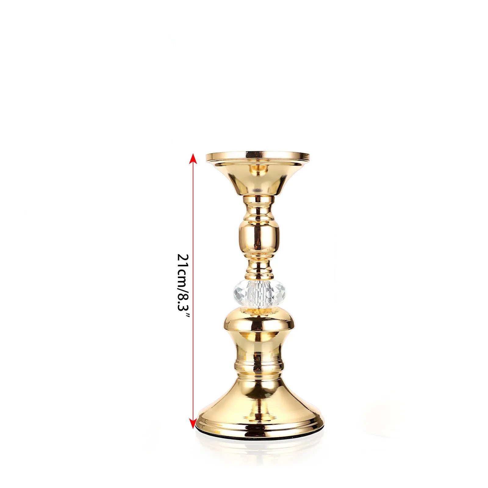 Elegant Gold Metal Pillar Candle Holders for Home Decor - Smarsty