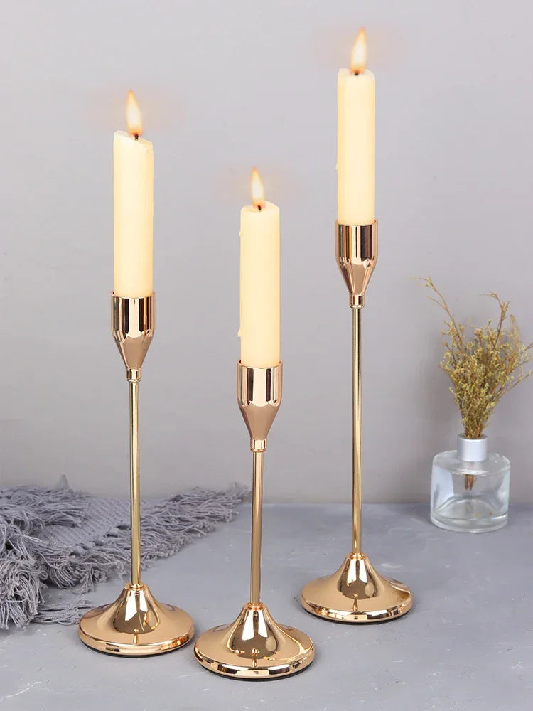 European Style Metal Candle Holders Set for Home Decor - Smarsty