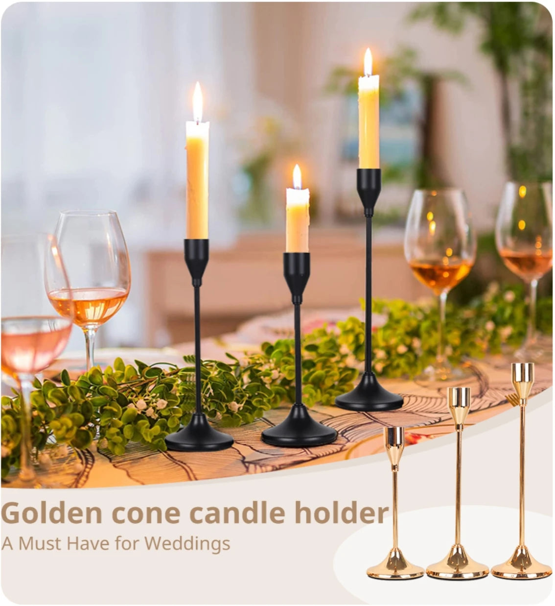 European Style Metal Candle Holders Set for Home Decor - Smarsty