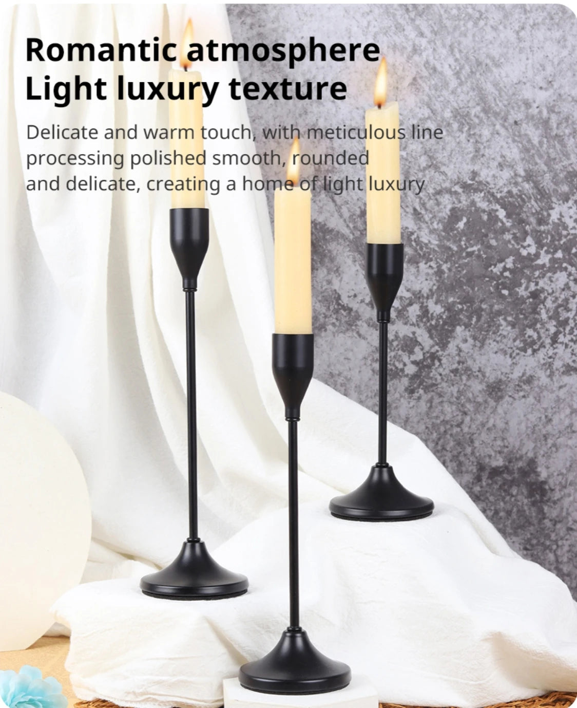 European Style Metal Candle Holders Set for Home Decor - Smarsty