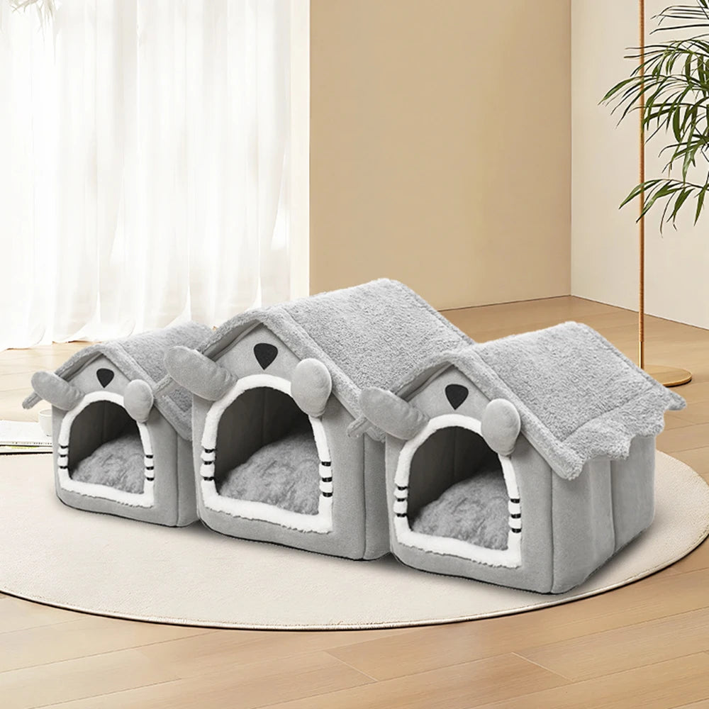 Detachable Gray Cat House for All Seasons - Smarsty
