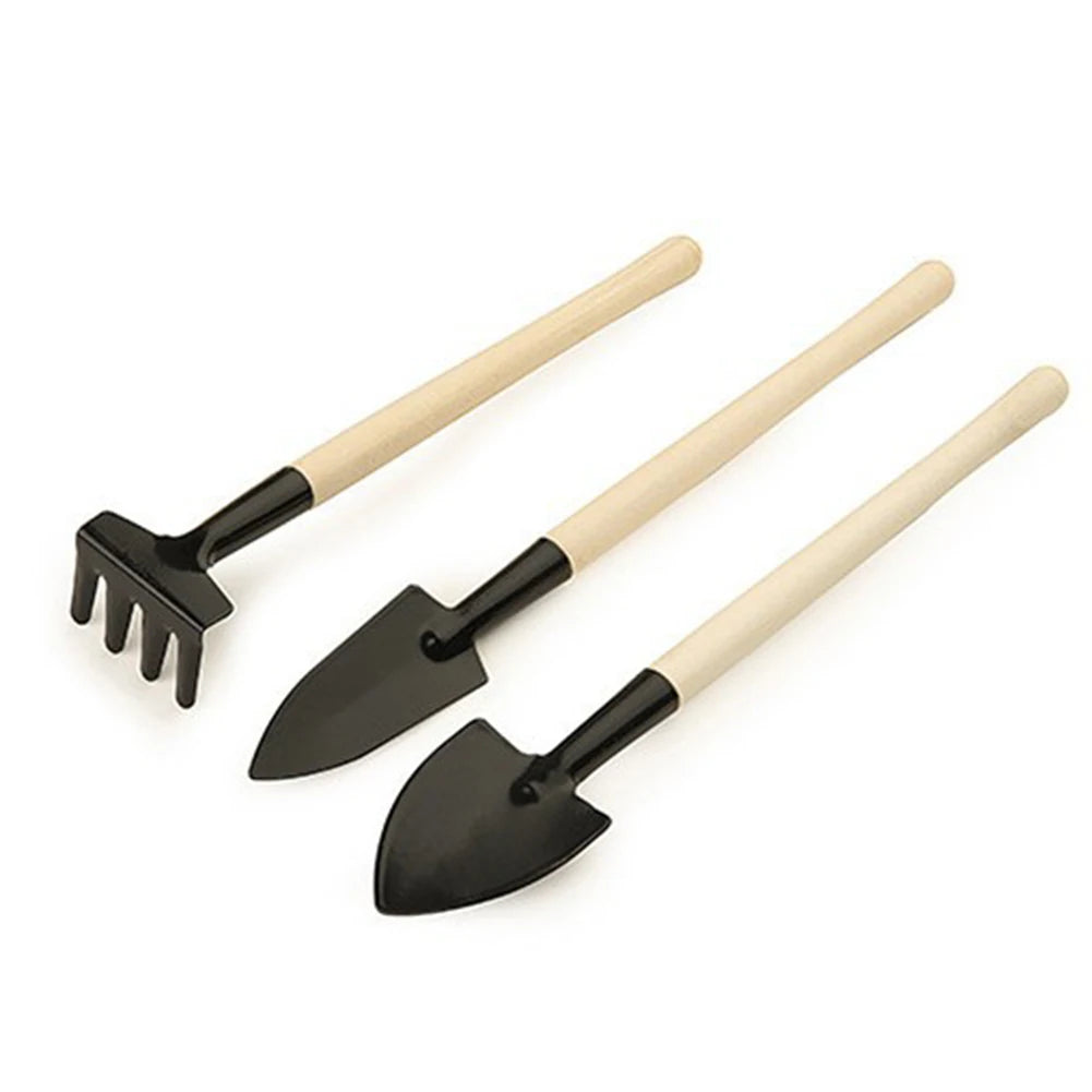 Mini Garden Tools Set for Kids with Wooden Handles - Smarsty