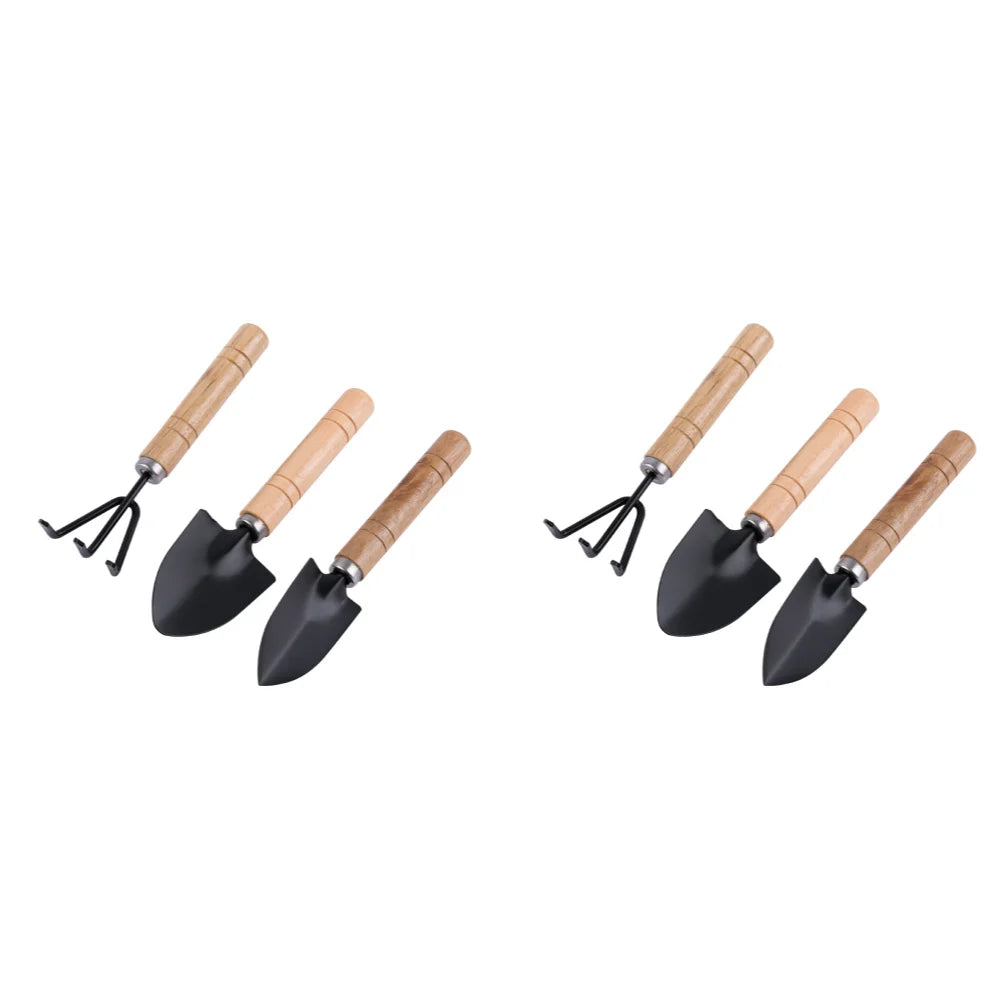 Mini Garden Tools Set for Kids with Wooden Handles - Smarsty