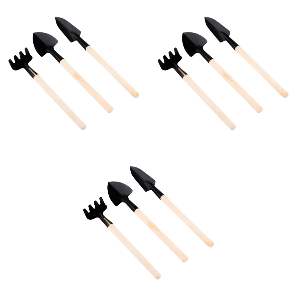 Mini Garden Tools Set for Kids with Wooden Handles - Smarsty