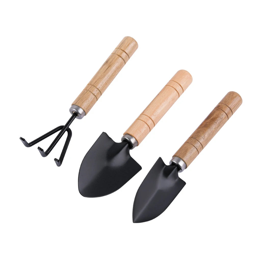 Mini Garden Tools Set for Kids with Wooden Handles - Smarsty