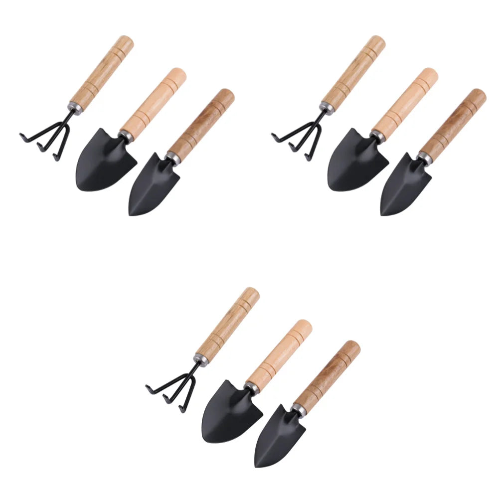 Mini Garden Tools Set for Kids with Wooden Handles - Smarsty