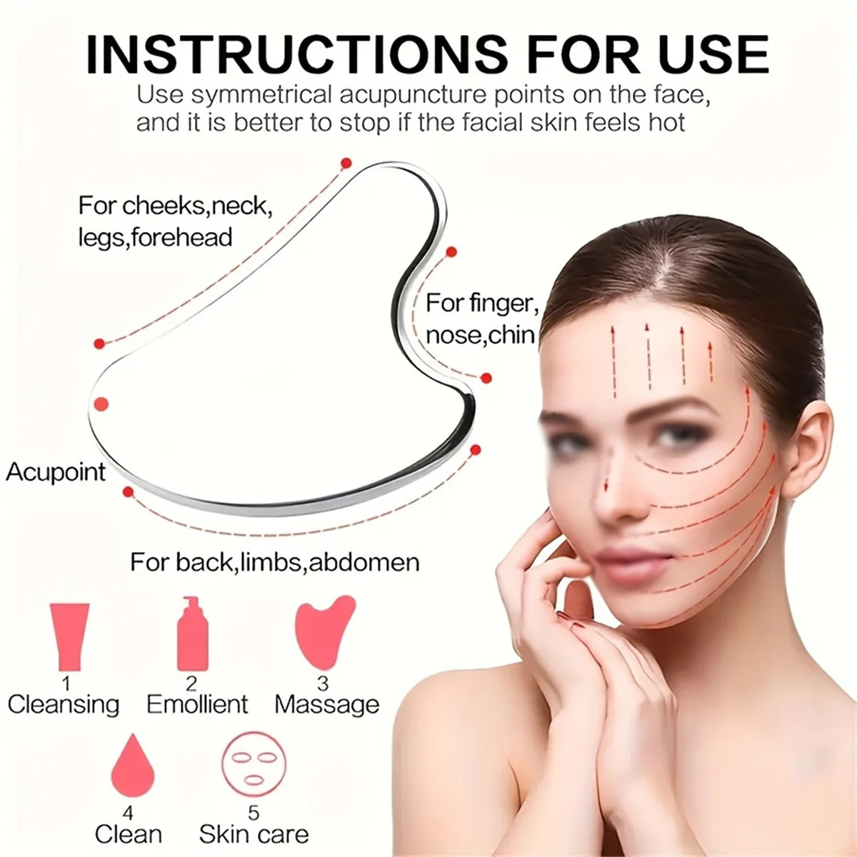 Stainless Steel Gua Sha Board for Radiant Skin - Smarsty