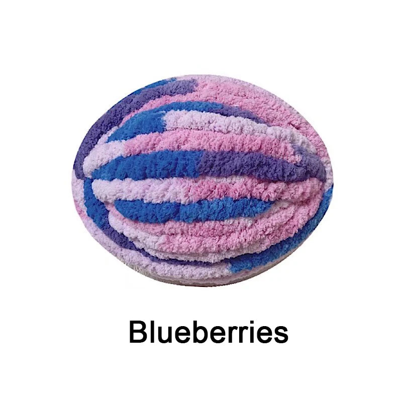 Chunky Multicolor Chenille Yarn for Warm Crochet Projects - Smarsty