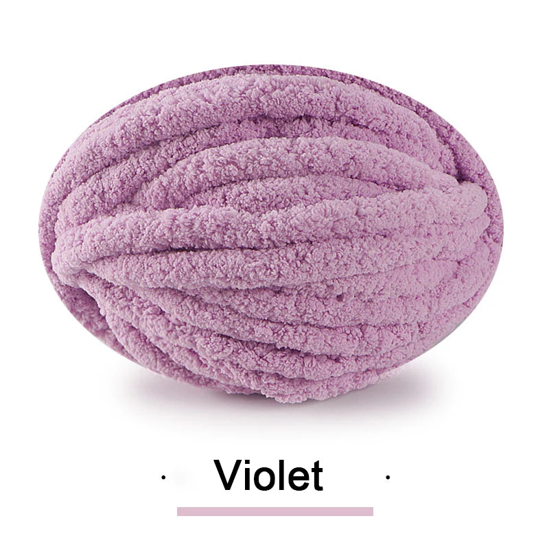 Chunky Multicolor Chenille Yarn for Warm Crochet Projects - Smarsty