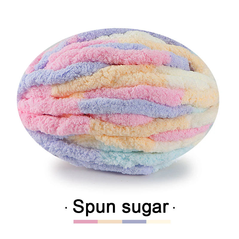 Chunky Multicolor Chenille Yarn for Warm Crochet Projects - Smarsty