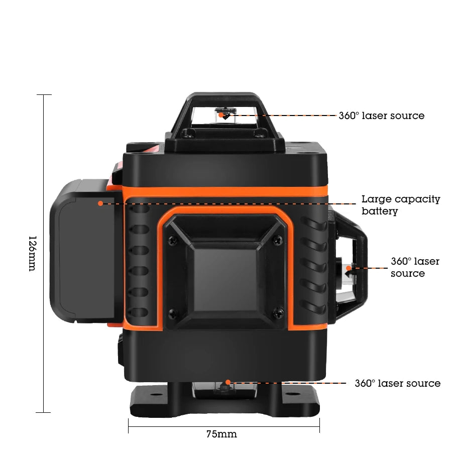 HILDA Green Laser Level with 16 Lines for Precision Measurement - Smarsty