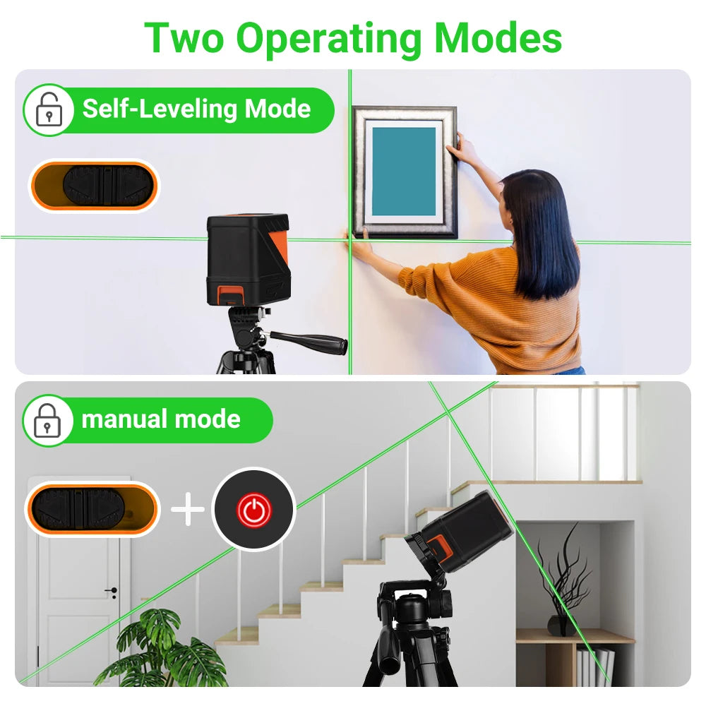 HILDA Self Levelling Green Laser Level with Cross Line Precision - Smarsty