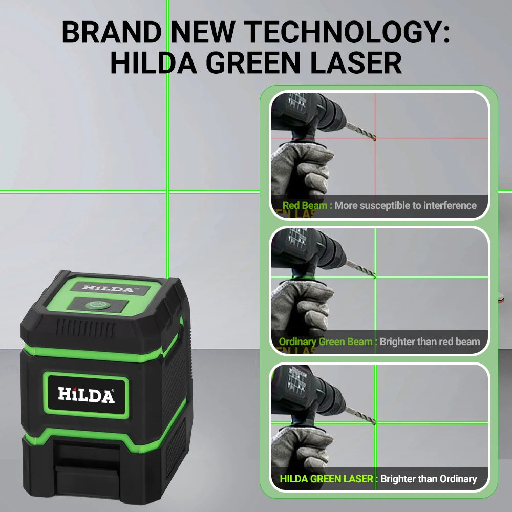 HILDA Green Laser Level for Precision Alignment - Smarsty