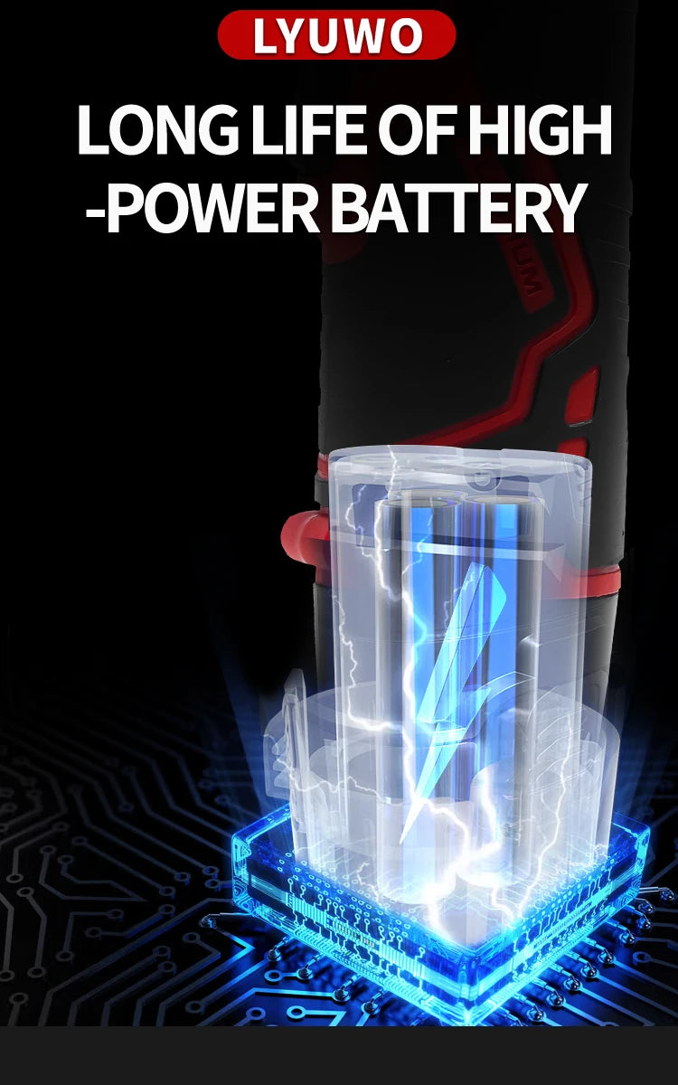 LYUWO 12V Cordless Right Angle Wrench With 4 Sockets - Smarsty