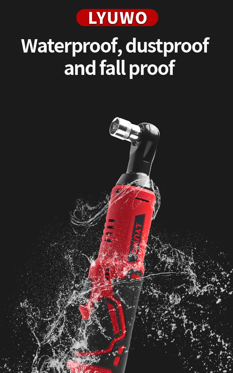 LYUWO 12V Cordless Right Angle Wrench With 4 Sockets - Smarsty